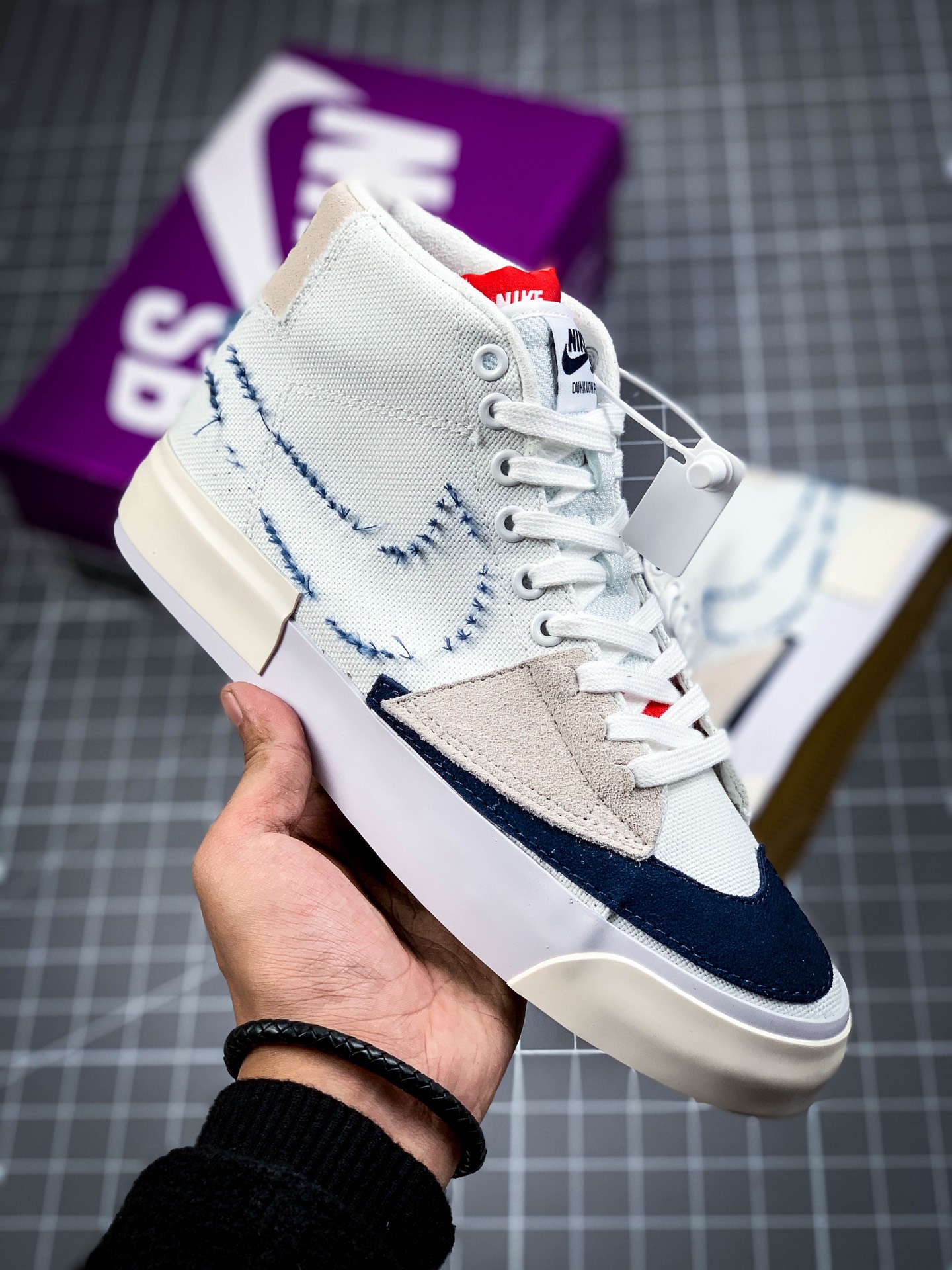 200  Nike SB Zoom Blazer Mid Edge 拆线开拓者解构高帮休闲板鞋 CI3833-100
