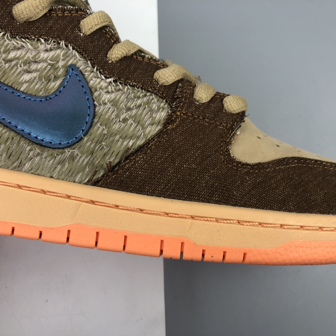 480 Concepts x Nk SB Dunk High”Turdunken”OD DM扣篮系列高帮休闲运动滑板板鞋“烤鸭棕绿野鸭” DC6887-200