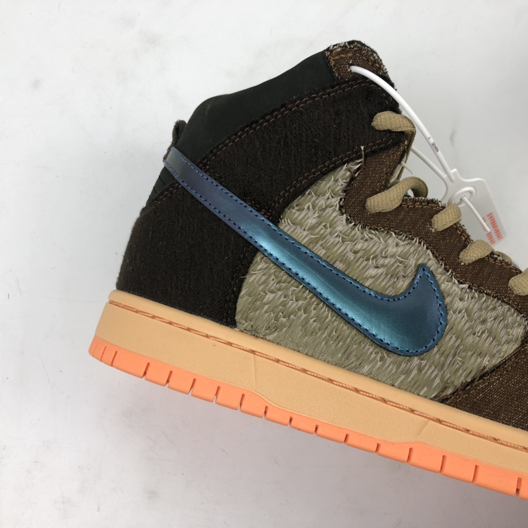 480 Concepts x Nk SB Dunk High”Turdunken”OD DM扣篮系列高帮休闲运动滑板板鞋“烤鸭棕绿野鸭” DC6887-200
