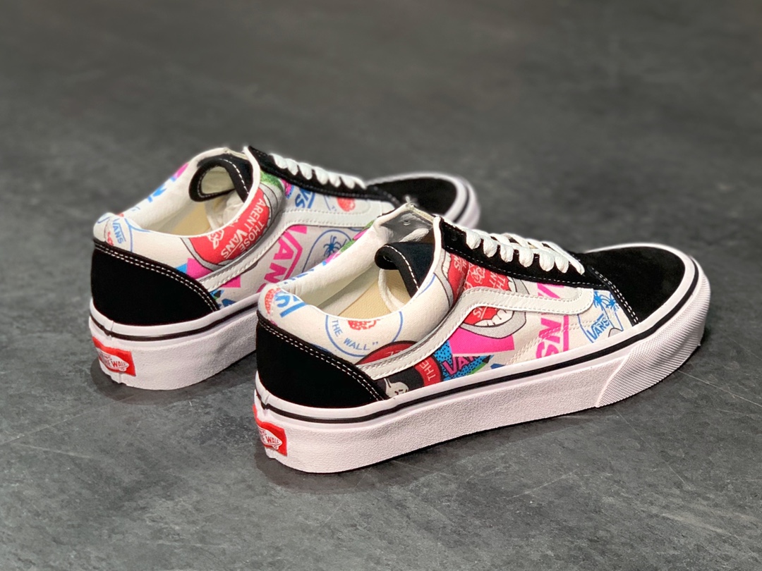 140 Vans Old Skool 彩色印花 高帮硫化板鞋