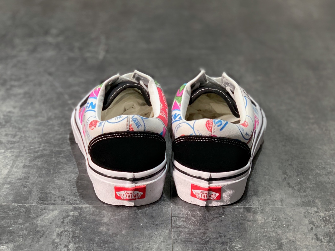 140 Vans Old Skool 彩色印花 高帮硫化板鞋