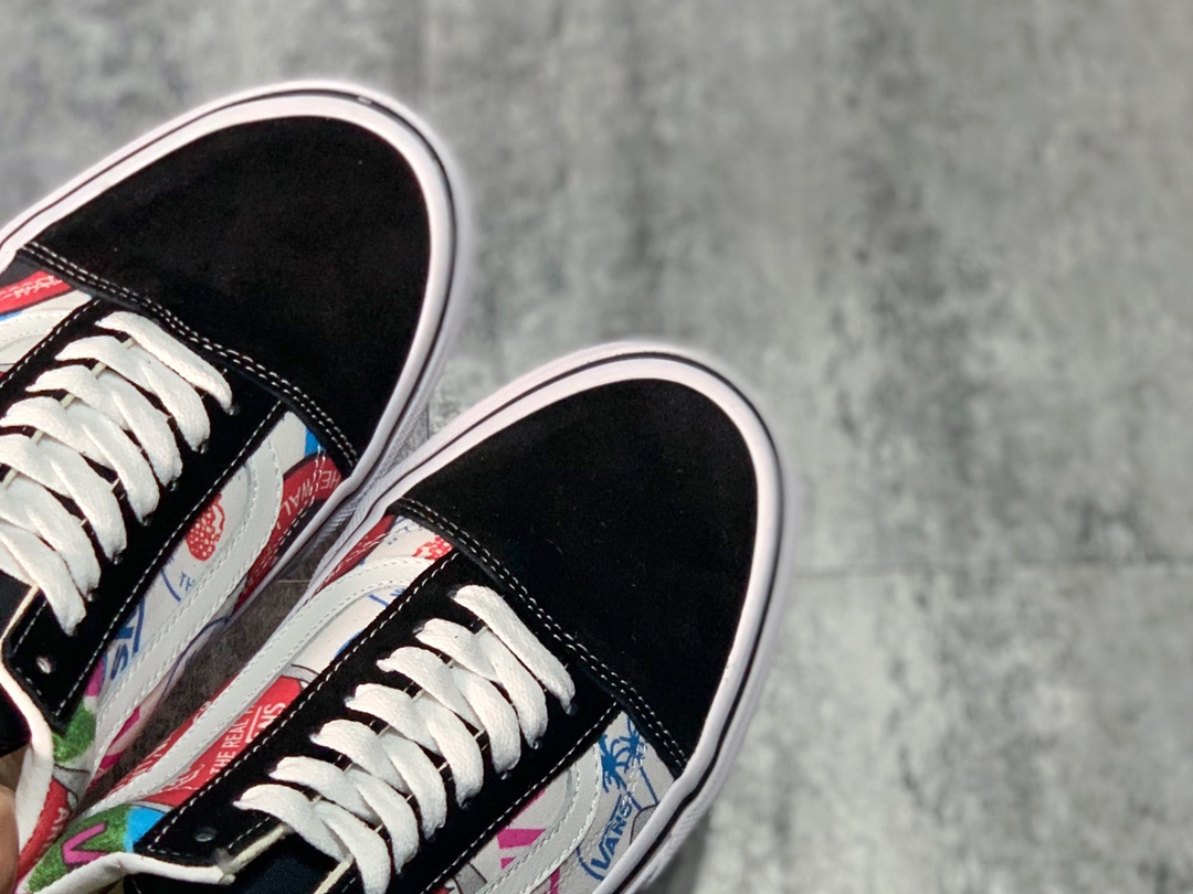 140 Vans Old Skool 彩色印花 高帮硫化板鞋
