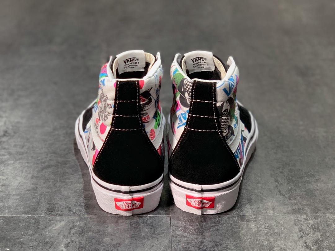 150 Vans SK8-Hi 彩色印花 高帮硫化板鞋