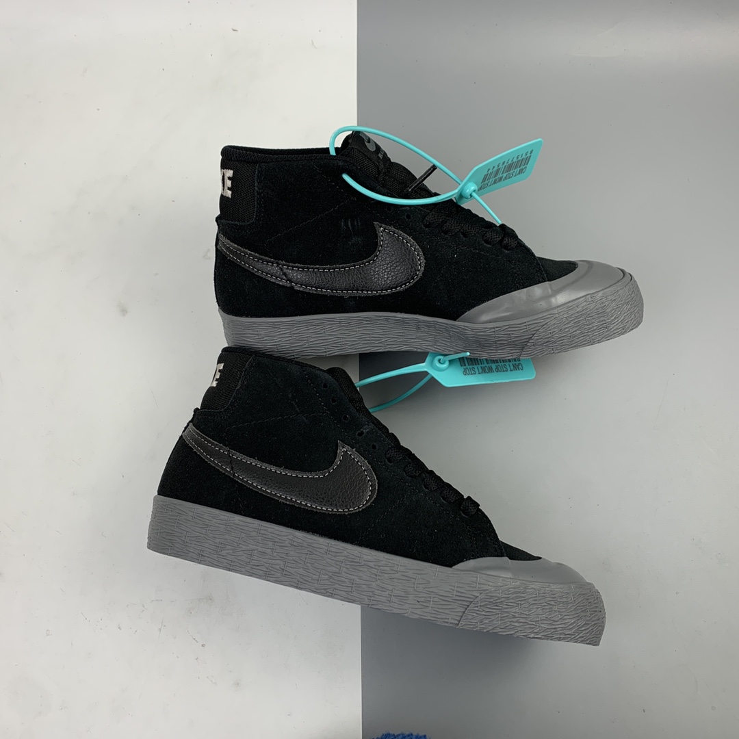 190 Nk SB Zoom Blazer Mid Xt SB 半月包头 黑灰鲨鱼 内置气垫男女开拓者潮流滑板鞋 876872-006