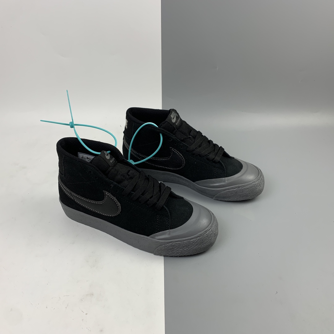 190 Nk SB Zoom Blazer Mid Xt SB 半月包头 黑灰鲨鱼 内置气垫男女开拓者潮流滑板鞋 876872-006