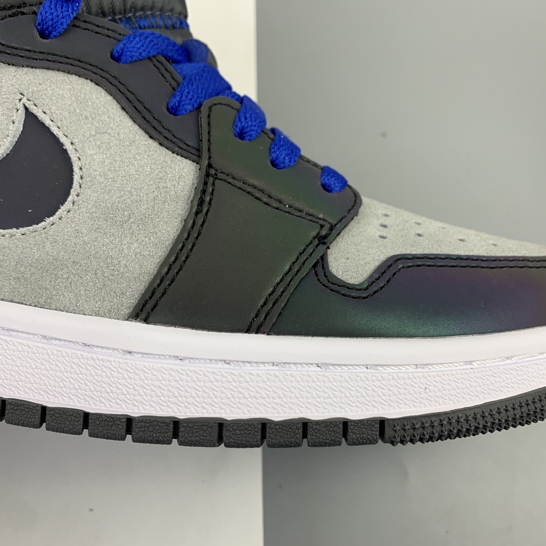 320 联乘LPL英雄联盟 x Air Jordan 1 Zoom Comfort”League of Legends”AJ1乔丹一代中帮经典复古文化休闲运动篮球鞋“英雄联盟电竞灰蓝”DD1453-001
