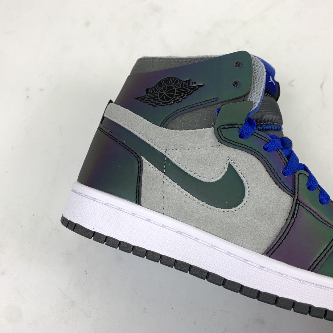 320 联乘LPL英雄联盟 x Air Jordan 1 Zoom Comfort”League of Legends”AJ1乔丹一代中帮经典复古文化休闲运动篮球鞋“英雄联盟电竞灰蓝”DD1453-001