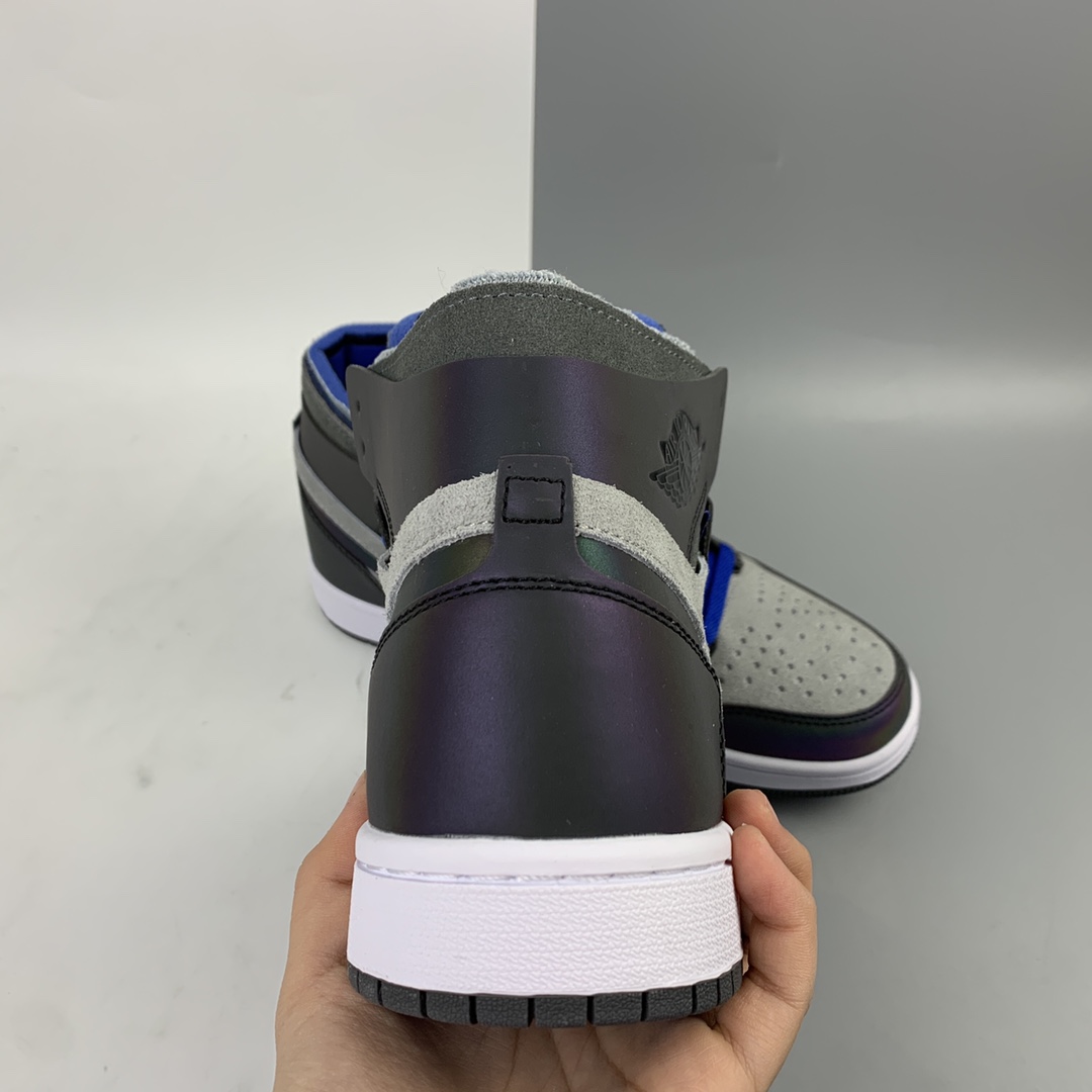 320 联乘LPL英雄联盟 x Air Jordan 1 Zoom Comfort”League of Legends”AJ1乔丹一代中帮经典复古文化休闲运动篮球鞋“英雄联盟电竞灰蓝”DD1453-001