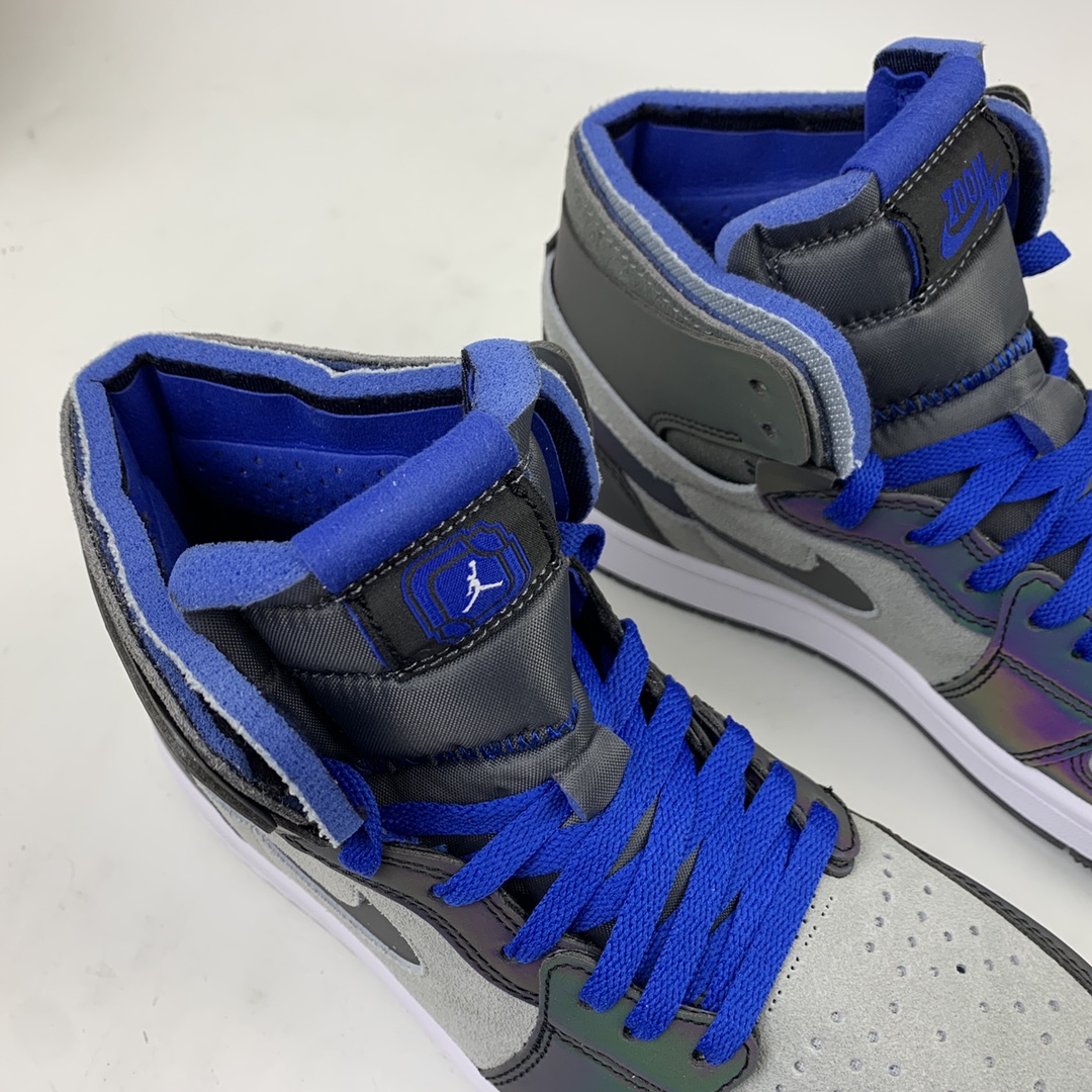 320 联乘LPL英雄联盟 x Air Jordan 1 Zoom Comfort”League of Legends”AJ1乔丹一代中帮经典复古文化休闲运动篮球鞋“英雄联盟电竞灰蓝”DD1453-001