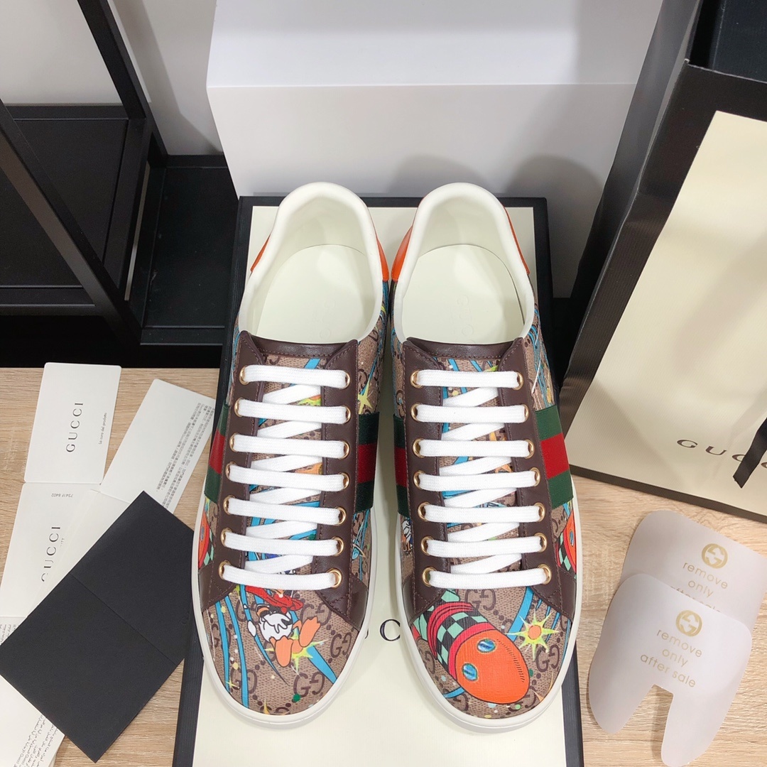 Gucci顶级版本GG情侣款小白鞋近