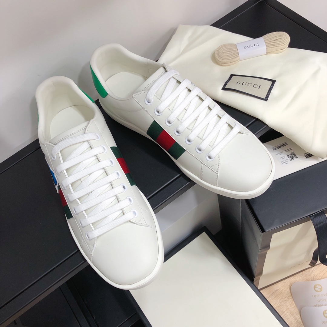 Gucci顶级版本GG情侣款小白鞋近