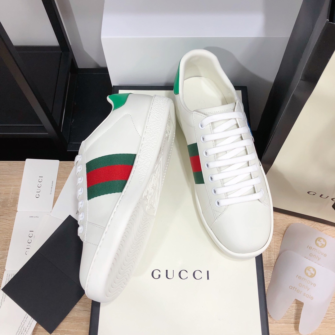 Gucci顶级版本GG情侣款小白鞋近