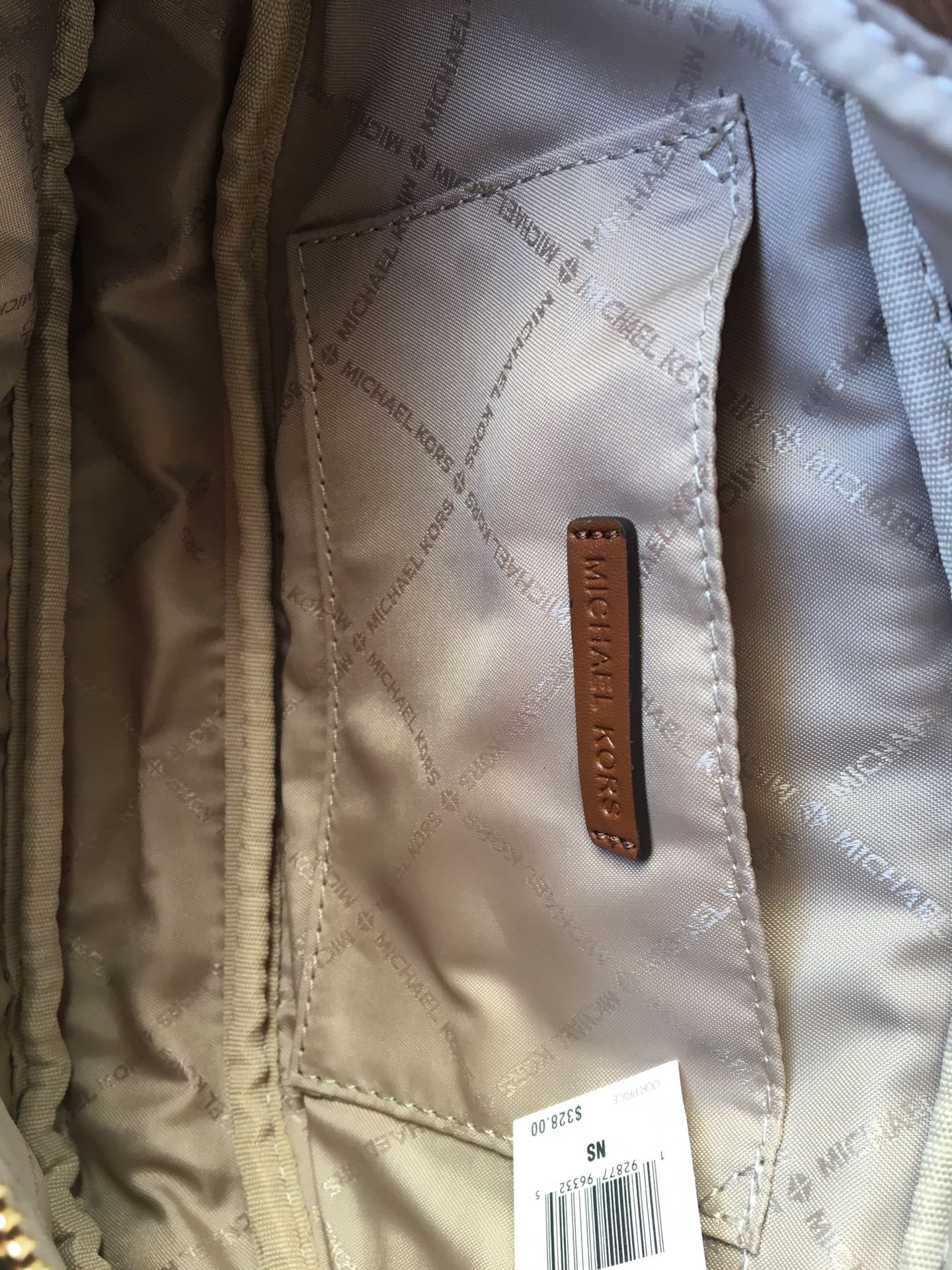 Michael Kors Michael kors mk新款 老花男女士腰包，棕色，白色，尺寸36×15×6
