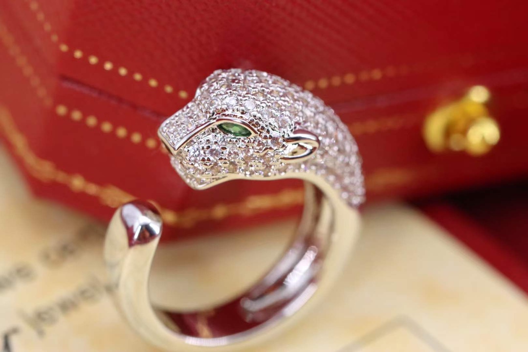 Cartier Cartier 高级珠宝系列 猎豹半钻豹子头戒指