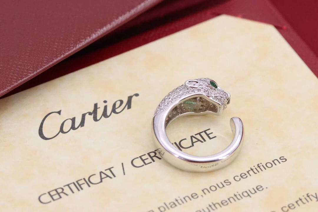 Cartier Cartier 高级珠宝系列 猎豹半钻豹子头戒指