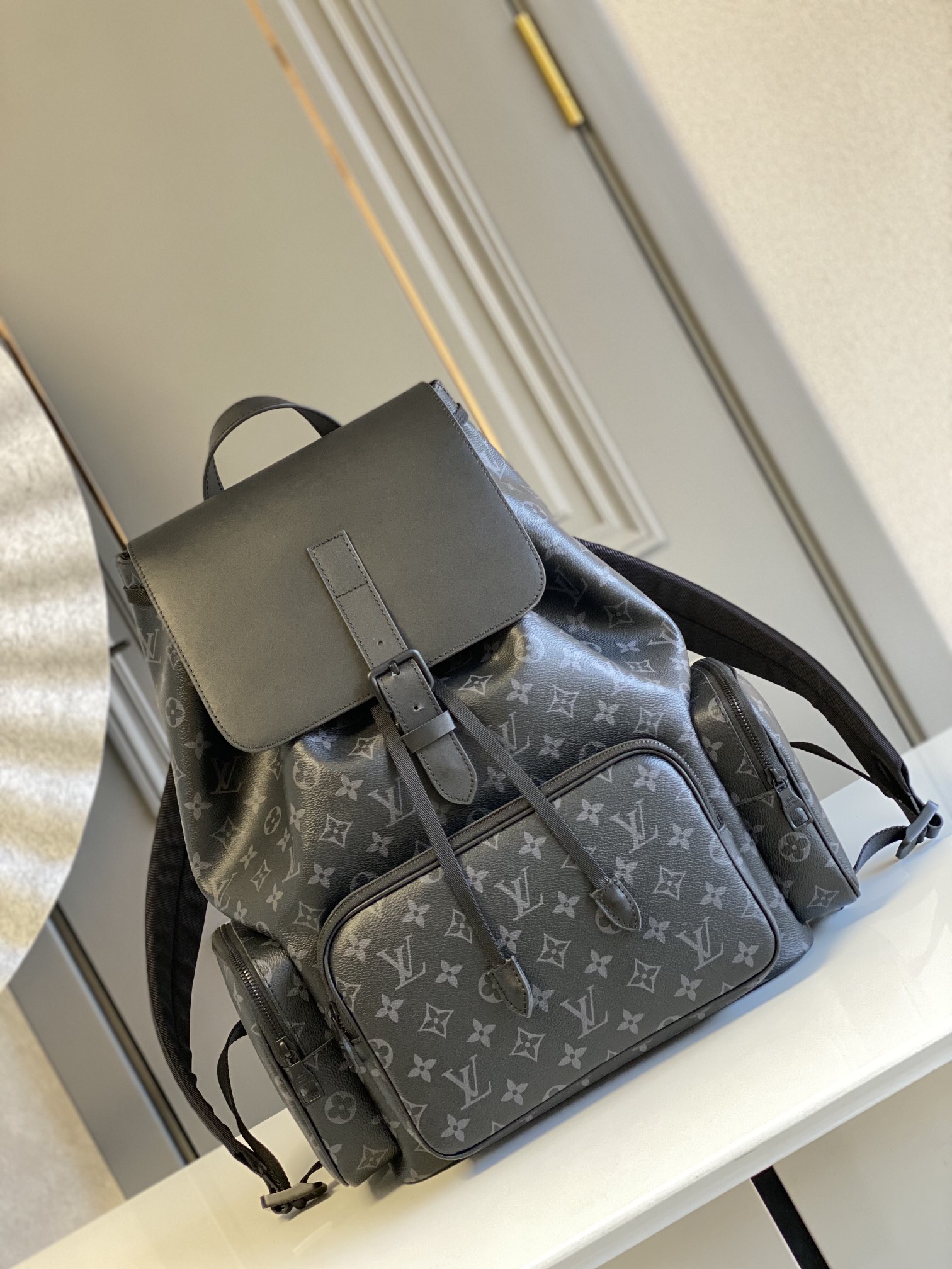 Louis Vuitton Bags Backpack Monogram Canvas Calfskin Cowhide Fabric