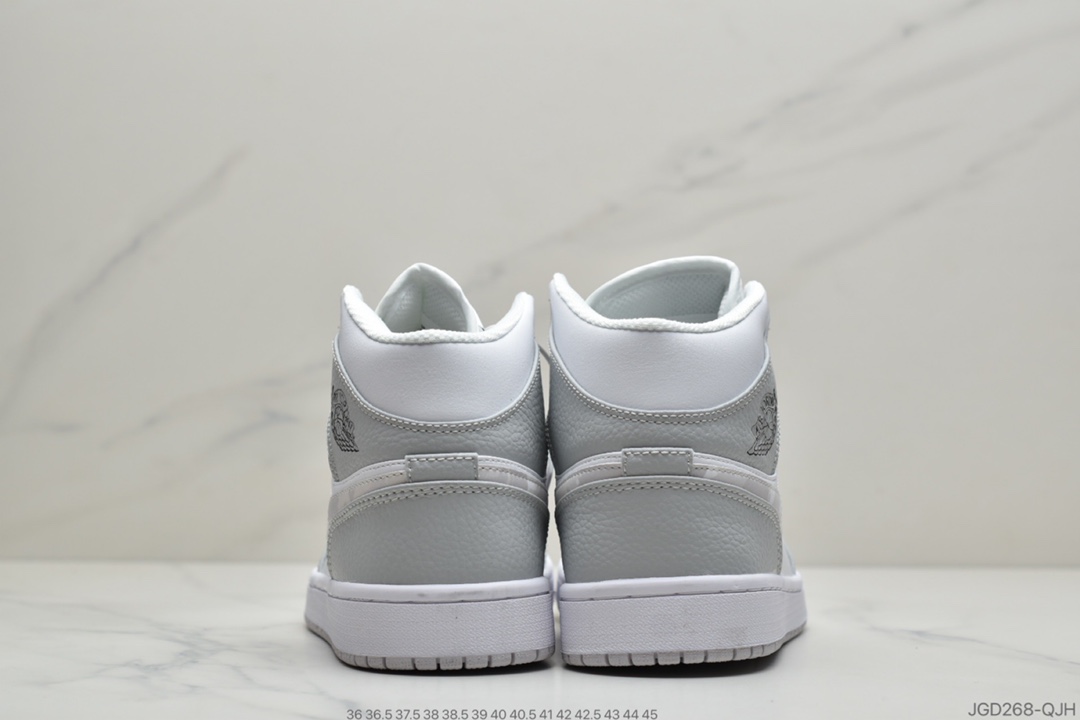 180 公司级耐克NIKE Air Jordan 1 Retro Mid”White Camo”AJ1运动篮球鞋“白灰迷彩”DC9035-100