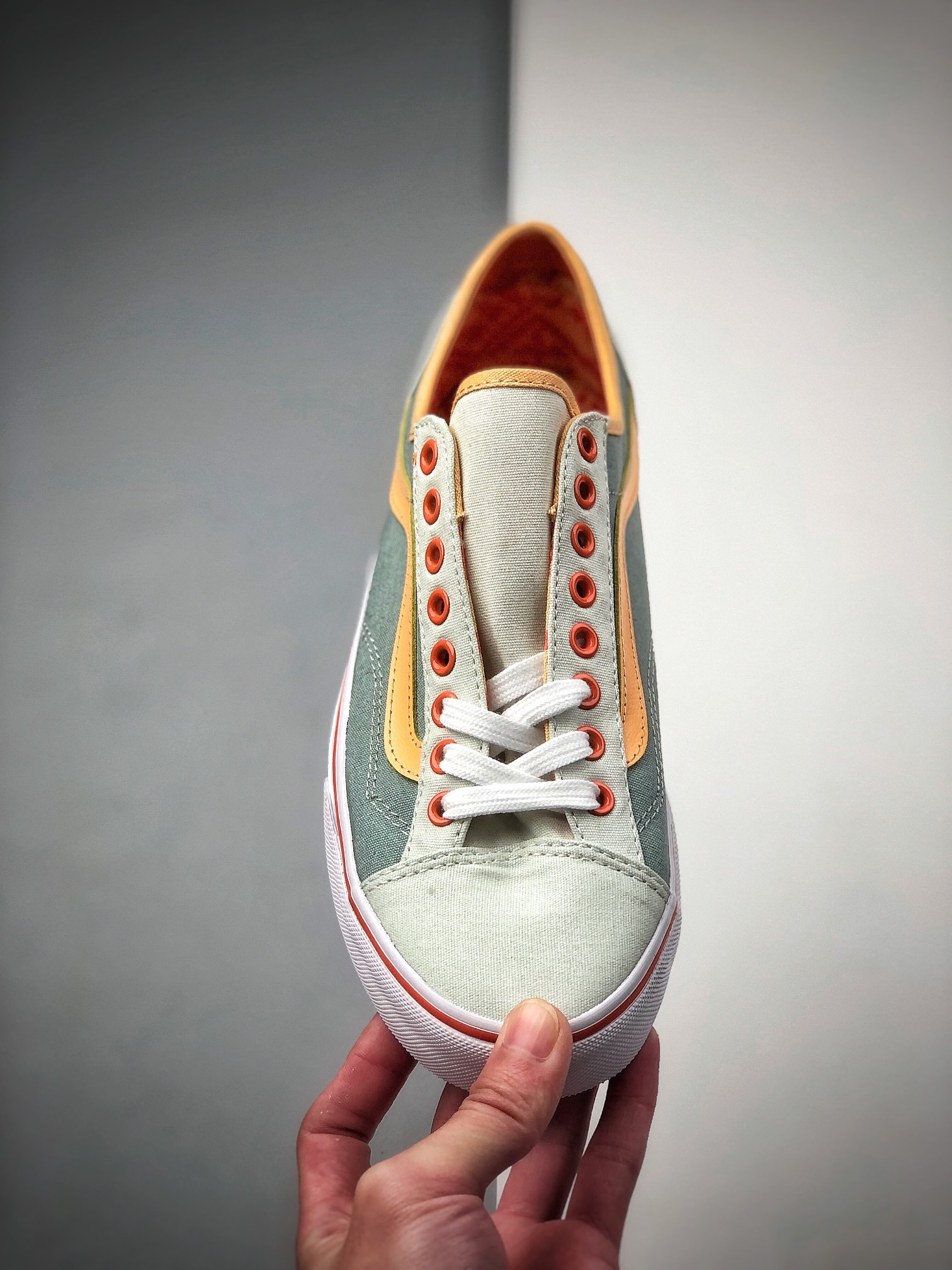 150  Vans范斯 绿桔色 运动冲浪系列 Style 36板鞋运动鞋低帮男女撞色拼接