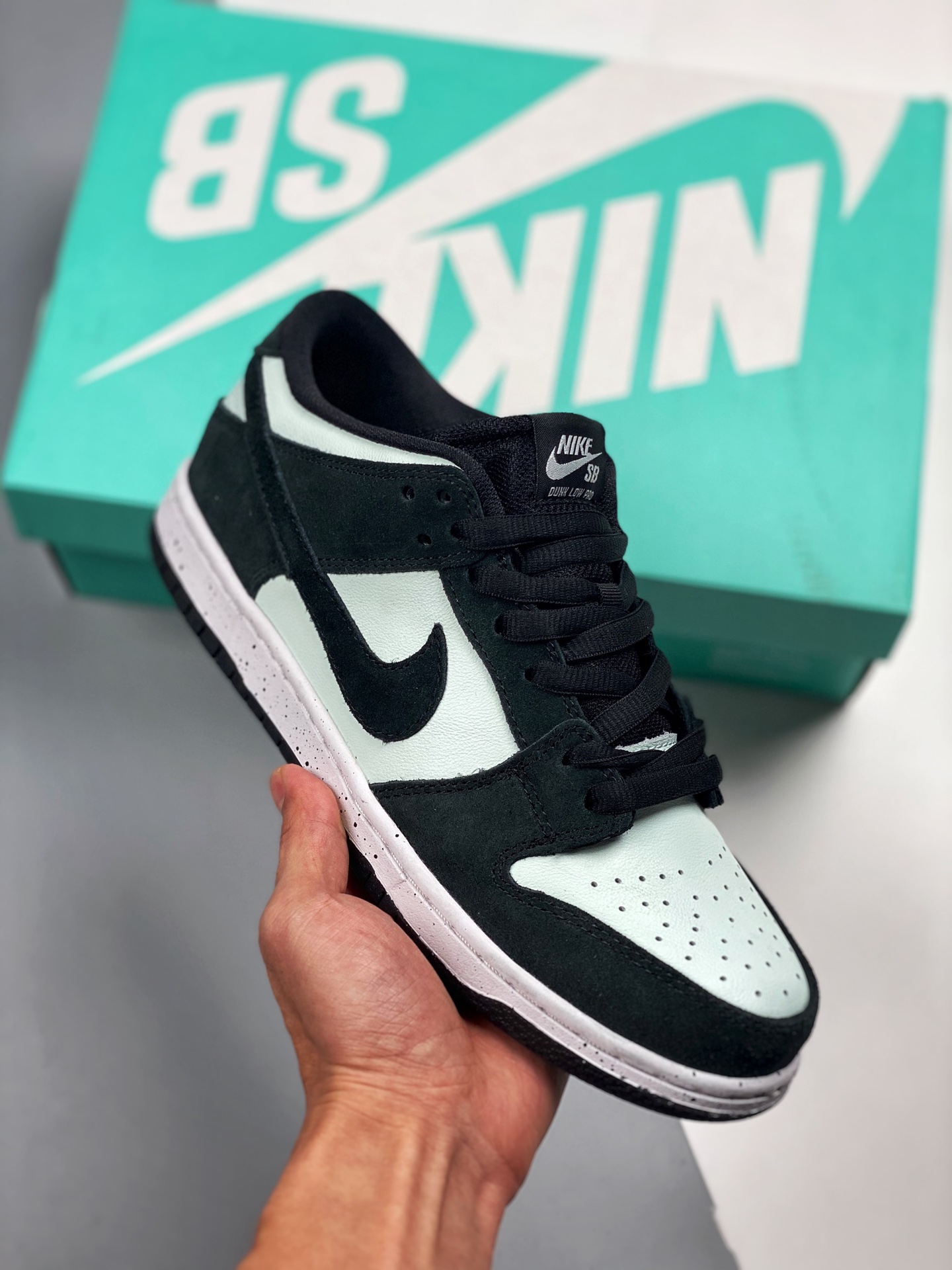 Nike SB Dunk Low Pro Pequeño diamante negro, producción de fábrica grande, material de primera capa original, forma exc…