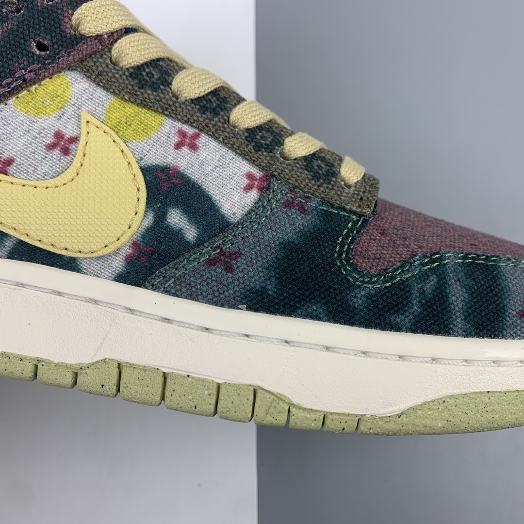 320 Nk SB Dunk Low ”Lemon Wash”扣篮系列低帮休闲运动滑板板鞋“拼色扎染印花水洗”单宁拼接 CZ9747-900