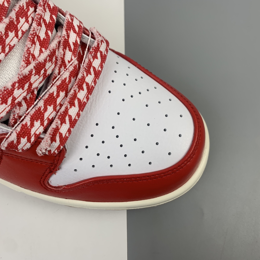 220 Frame Skate x Nk SB Dunk Low “Habibi”白红双勾 扣篮系列复古低帮休闲运动滑板板鞋 CT2550-600