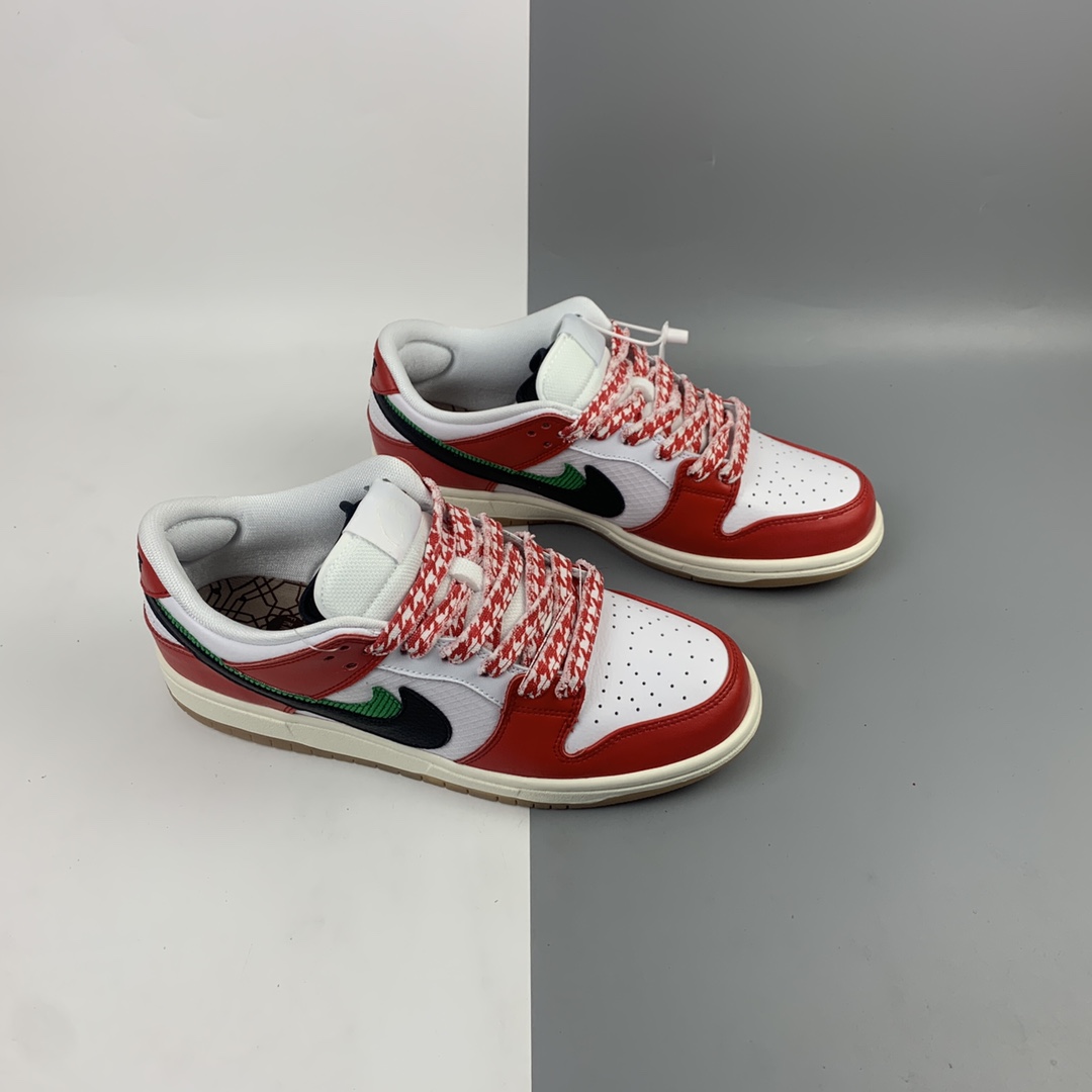 220 Frame Skate x Nk SB Dunk Low “Habibi”白红双勾 扣篮系列复古低帮休闲运动滑板板鞋 CT2550-600