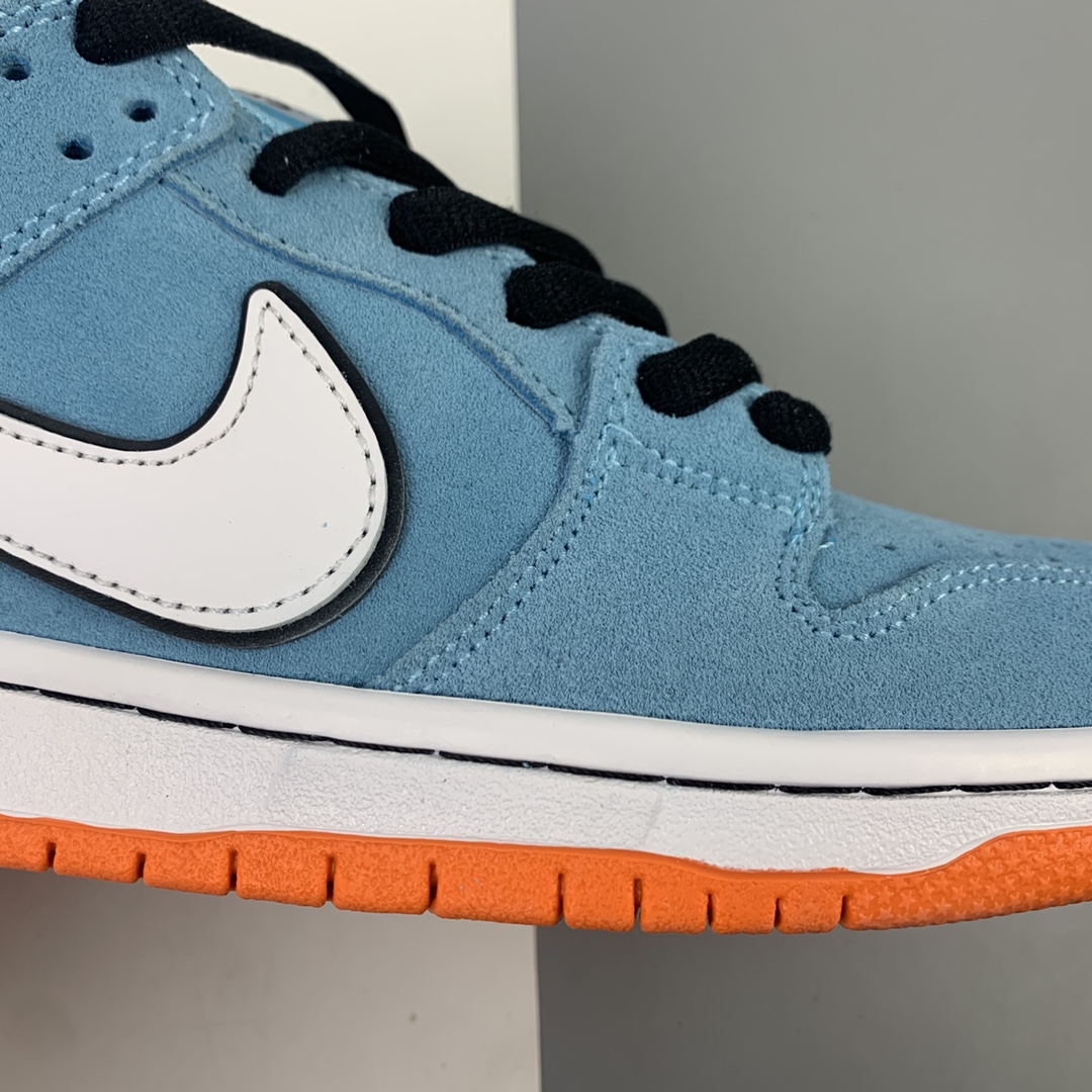 200 WE CLUB 58 x Nk SB Dunk Low Pro”Club 58 Gulf”扣篮系列低帮休闲运动滑板板鞋“麂皮浅海蓝白58”BQ6817-401