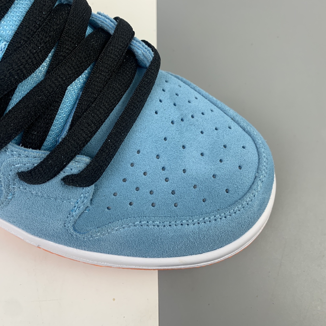 200 WE CLUB 58 x Nk SB Dunk Low Pro”Club 58 Gulf”扣篮系列低帮休闲运动滑板板鞋“麂皮浅海蓝白58”BQ6817-401