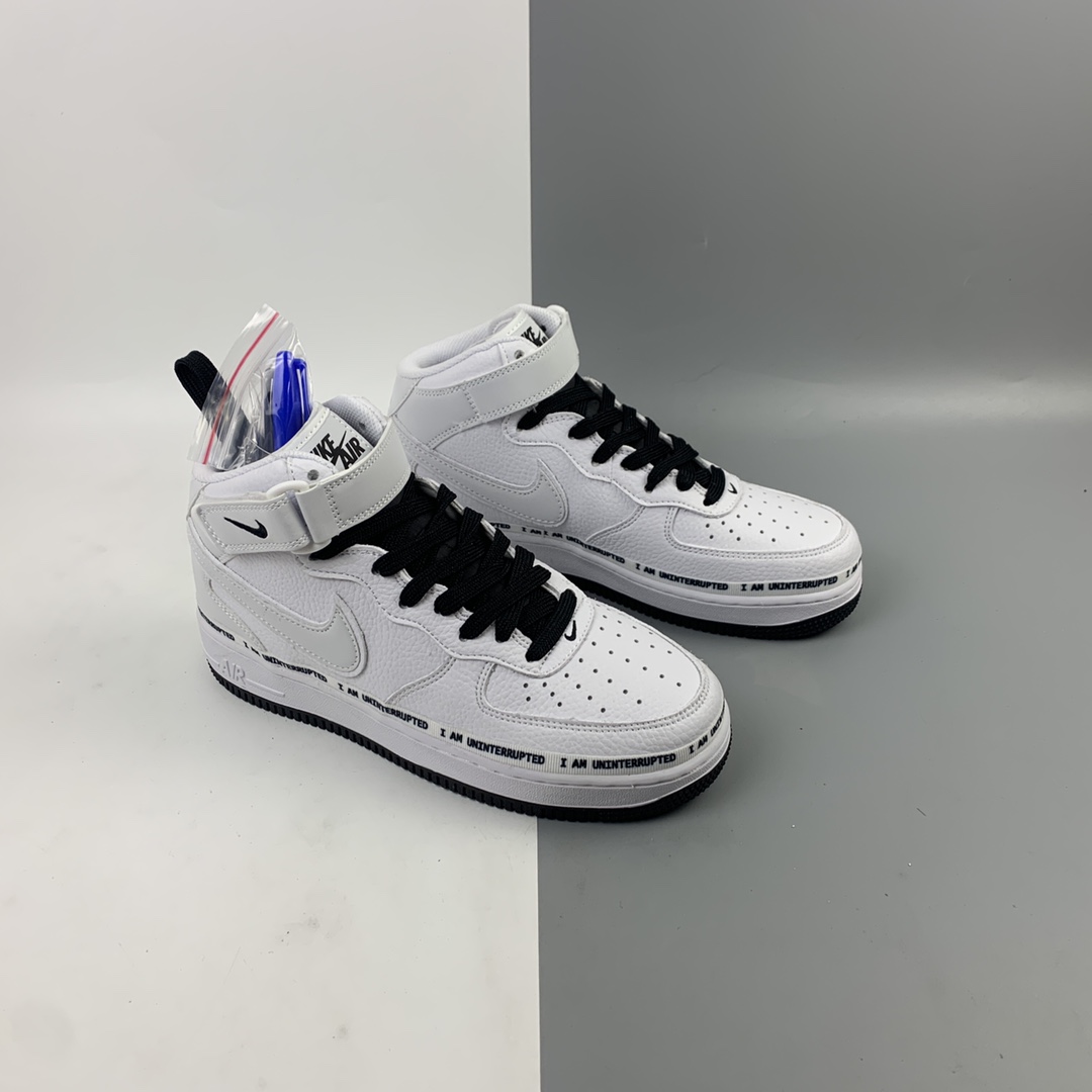 260 Nk Air Force 1'07 Mid x Uniterrupted 涂鸦詹姆斯联名同款3M反光中帮休闲运动板鞋 BC2306-460