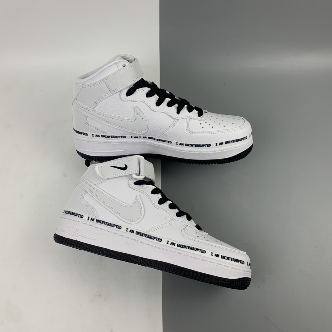260 Nk Air Force 1'07 Mid x Uniterrupted 涂鸦詹姆斯联名同款3M反光中帮休闲运动板鞋 BC2306-460