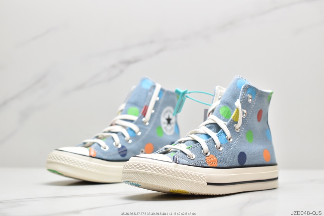 140 公司级硫化工艺 Converse x Golf Wang Chuck 70 水洗牛仔布高帮休闲板鞋 170011C