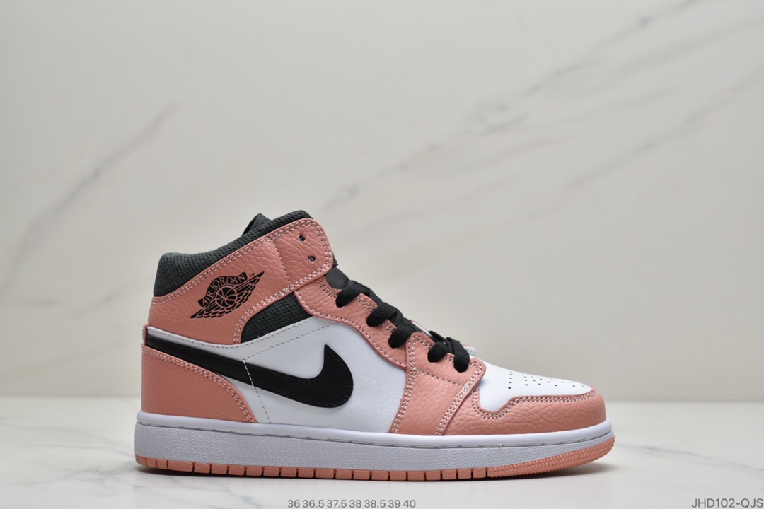 190 公司级Air Jordan 1 Mid “Pink Quartz” 中帮 粉色石英 555112-603