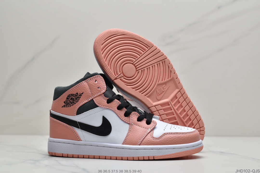 190 公司级Air Jordan 1 Mid “Pink Quartz” 中帮 粉色石英 555112-603