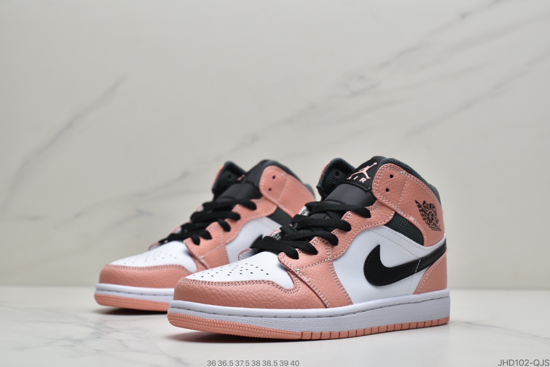 190 公司级Air Jordan 1 Mid “Pink Quartz” 中帮 粉色石英 555112-603