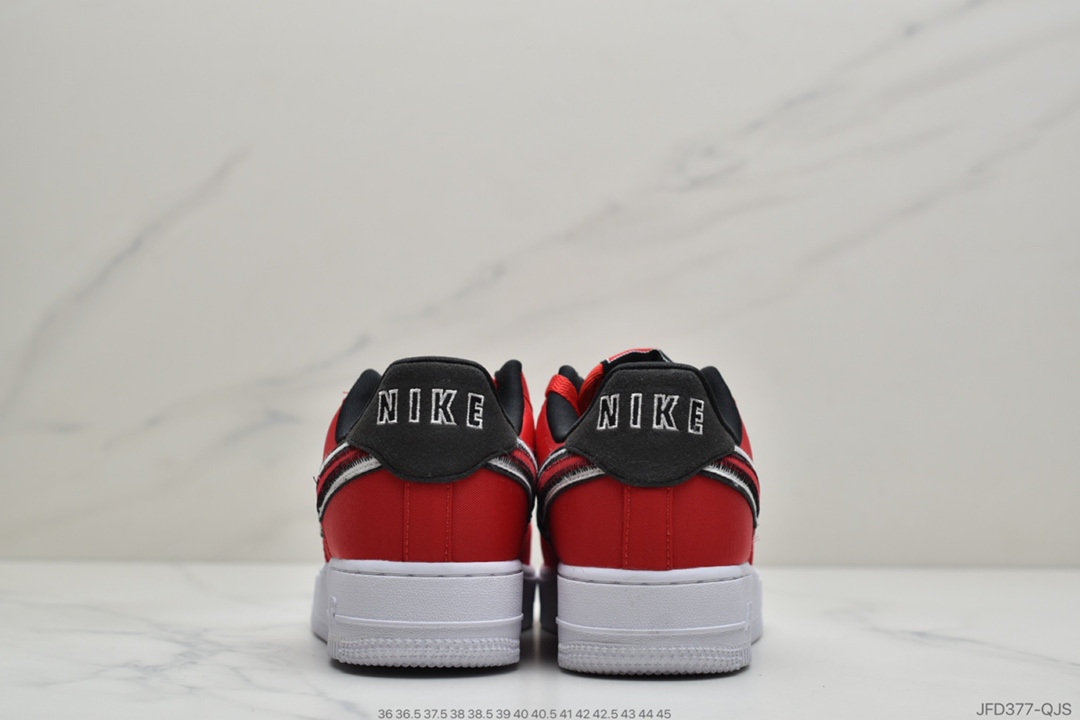 170 公司级耐克Nike Air Force 1 '07 LV8”Hoops Black”AF1空军一号低帮经典百搭休闲运动板鞋“尼龙布黑白灰钩子”CD0886-001