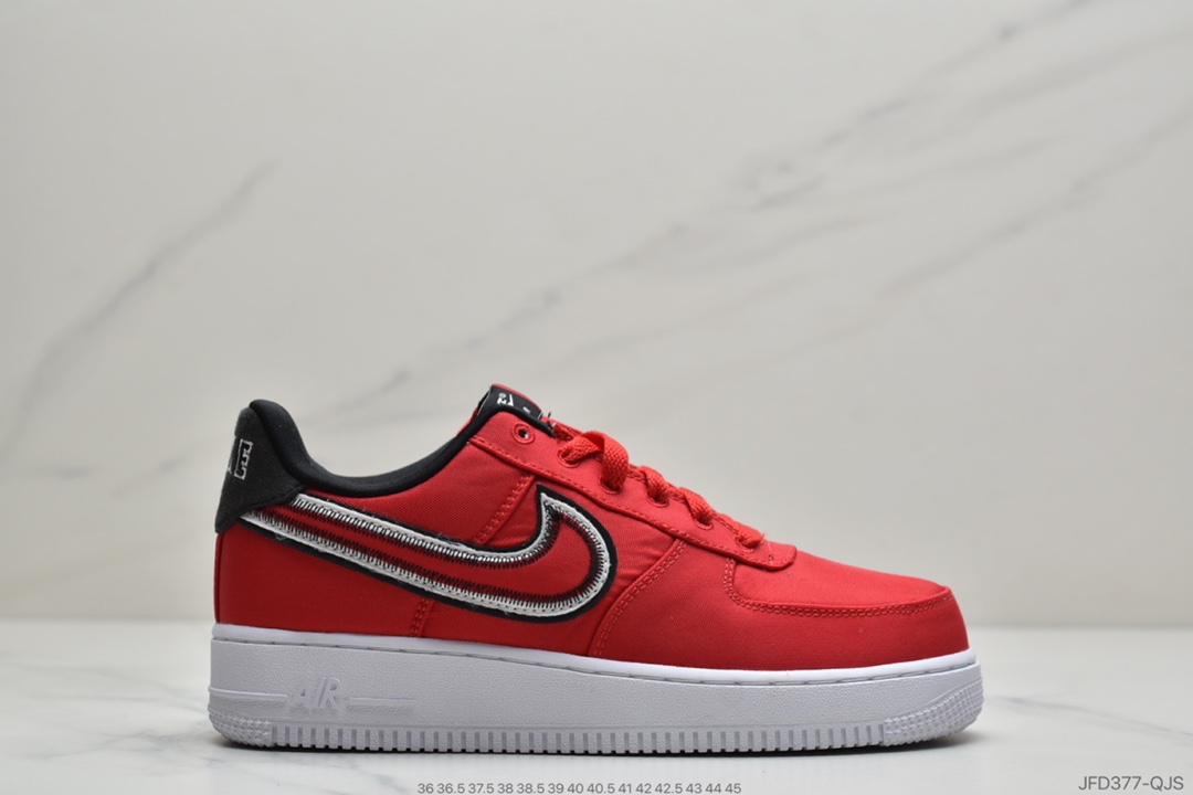 170 公司级耐克Nike Air Force 1 '07 LV8”Hoops Black”AF1空军一号低帮经典百搭休闲运动板鞋“尼龙布黑白灰钩子”CD0886-001