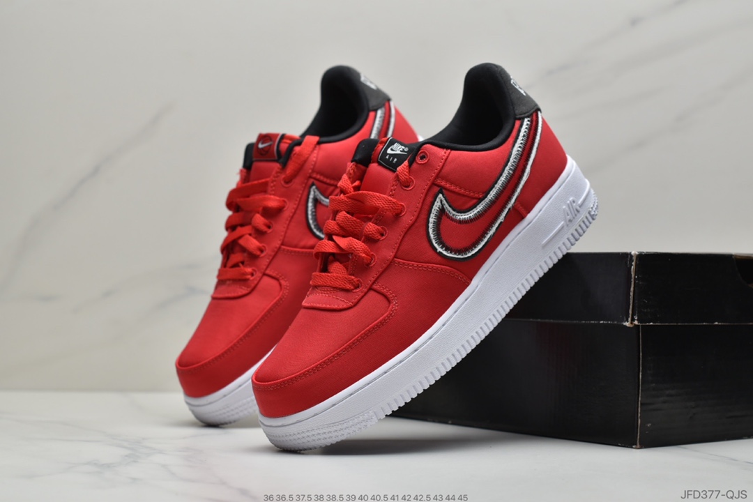 170 公司级耐克Nike Air Force 1 '07 LV8”Hoops Black”AF1空军一号低帮经典百搭休闲运动板鞋“尼龙布黑白灰钩子”CD0886-001
