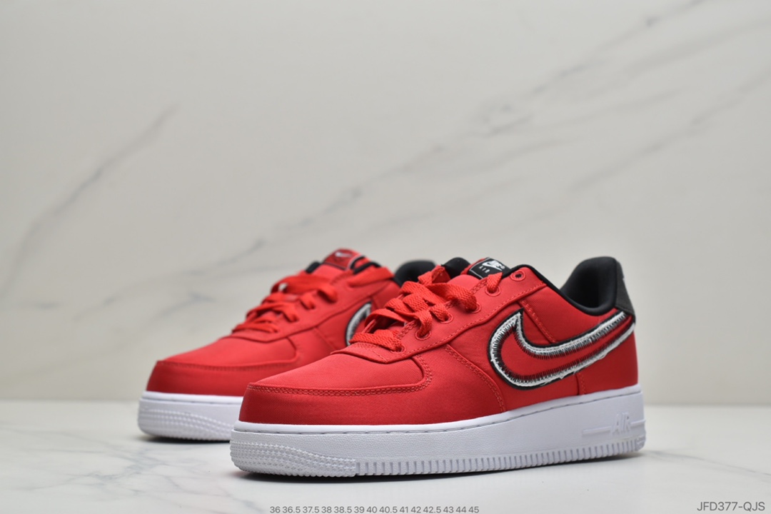 170 公司级耐克Nike Air Force 1 '07 LV8”Hoops Black”AF1空军一号低帮经典百搭休闲运动板鞋“尼龙布黑白灰钩子”CD0886-001
