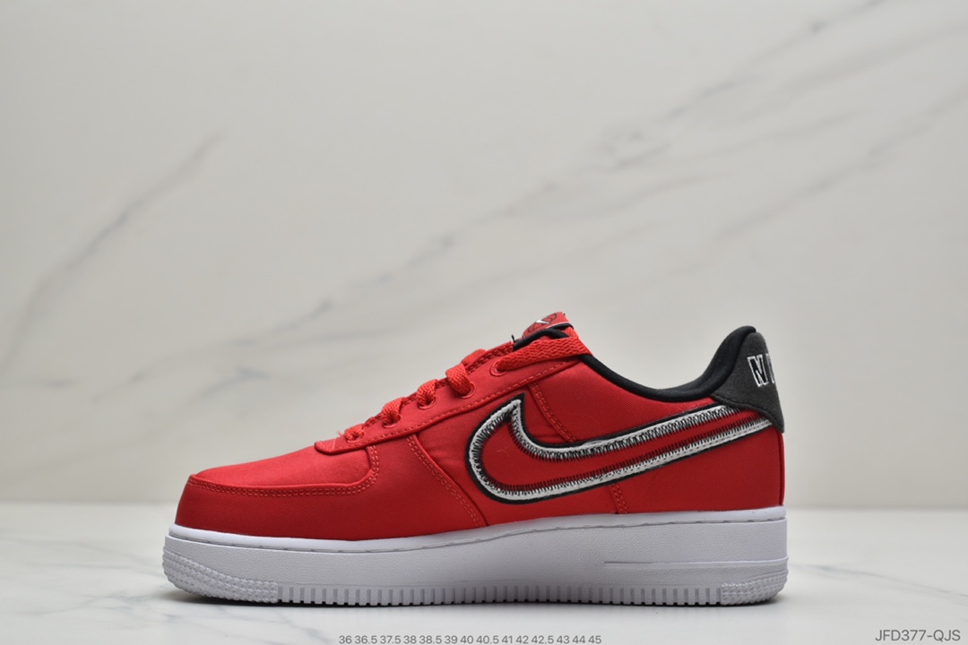 170 公司级耐克Nike Air Force 1 '07 LV8”Hoops Black”AF1空军一号低帮经典百搭休闲运动板鞋“尼龙布黑白灰钩子”CD0886-001