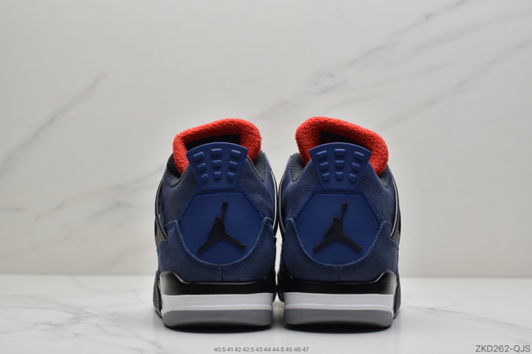270 公司级 Air Jordan 4 WNTR”Loyal Blue”迈克尔·乔丹AJ4代中帮复古休闲运动文化篮球鞋“小阿姆黑蓝毛巾公牛”CQ9597-401