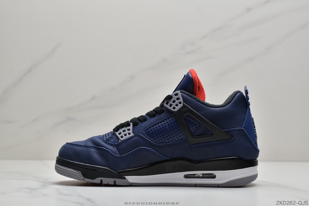 270 公司级 Air Jordan 4 WNTR”Loyal Blue”迈克尔·乔丹AJ4代中帮复古休闲运动文化篮球鞋“小阿姆黑蓝毛巾公牛”CQ9597-401