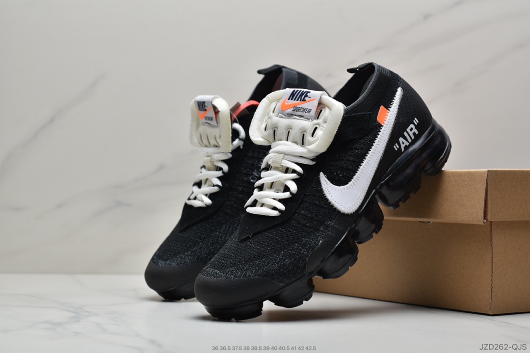 140 公司级OFF-WHITE x Air Vapor Max 2.0 二代大气垫百搭慢跑鞋 AA3831-001