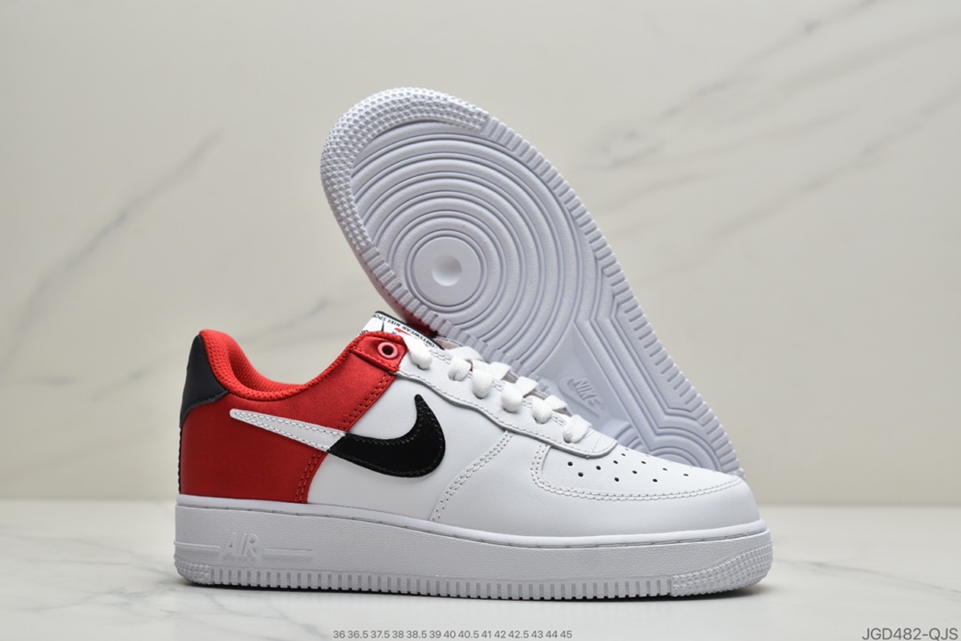 180 公司级耐克Nike Air Force 1'07 LV8 1HO19 空军一号 白红丝绸 BQ4420-600