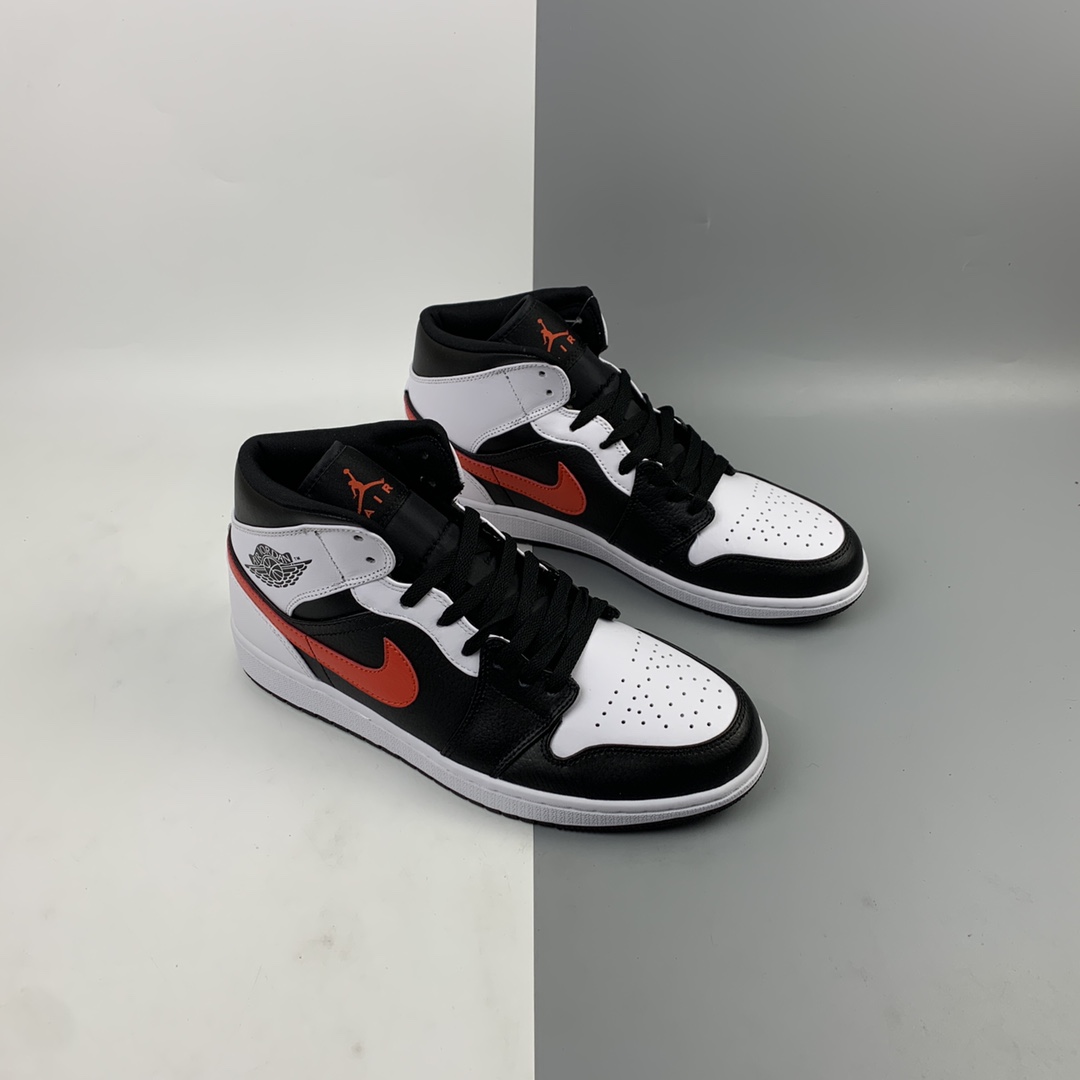 240 Air Jordan 1 Mid AJ1 乔1 中帮百搭休闲运动板鞋 554724-075