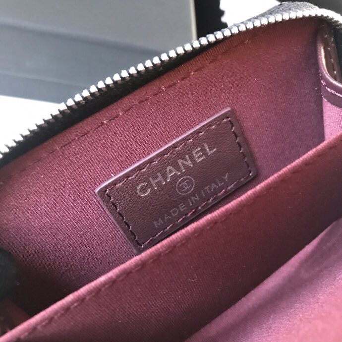 Chanel 新款 、小拉链菱格零钱包