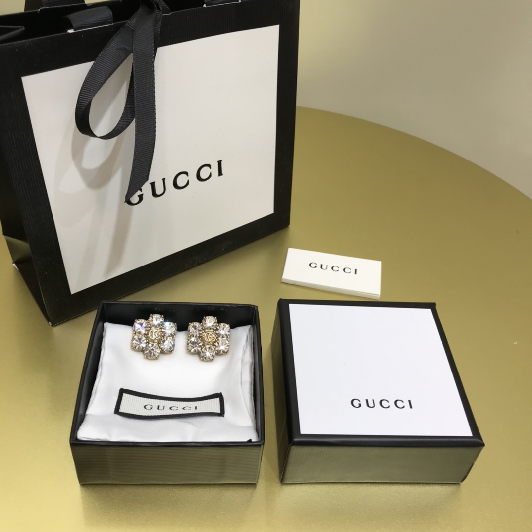 Gucci Biżuteria Kolczyk Biały Vintage