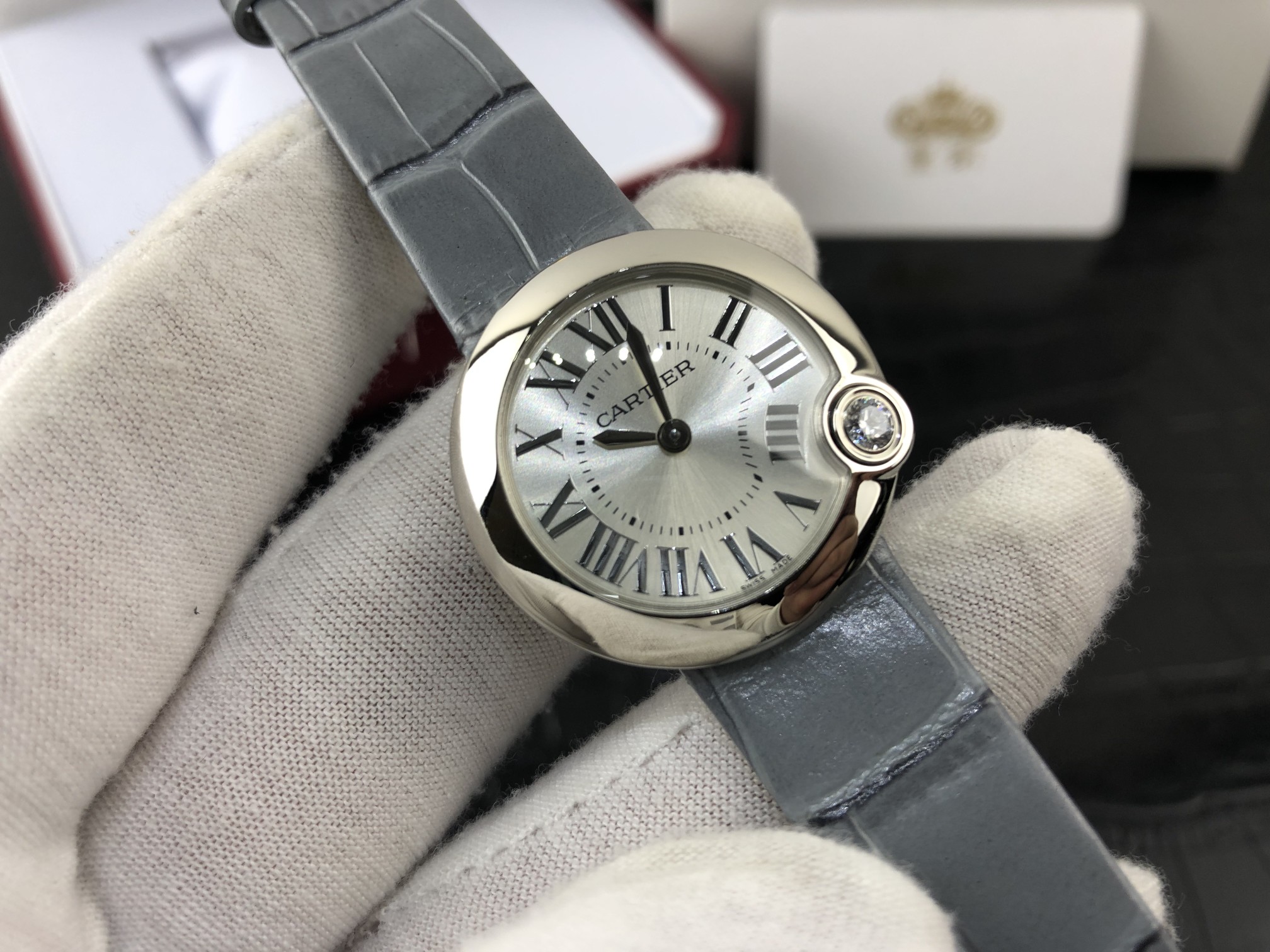 Cartier 皇家 卡地亚白气球系列女表