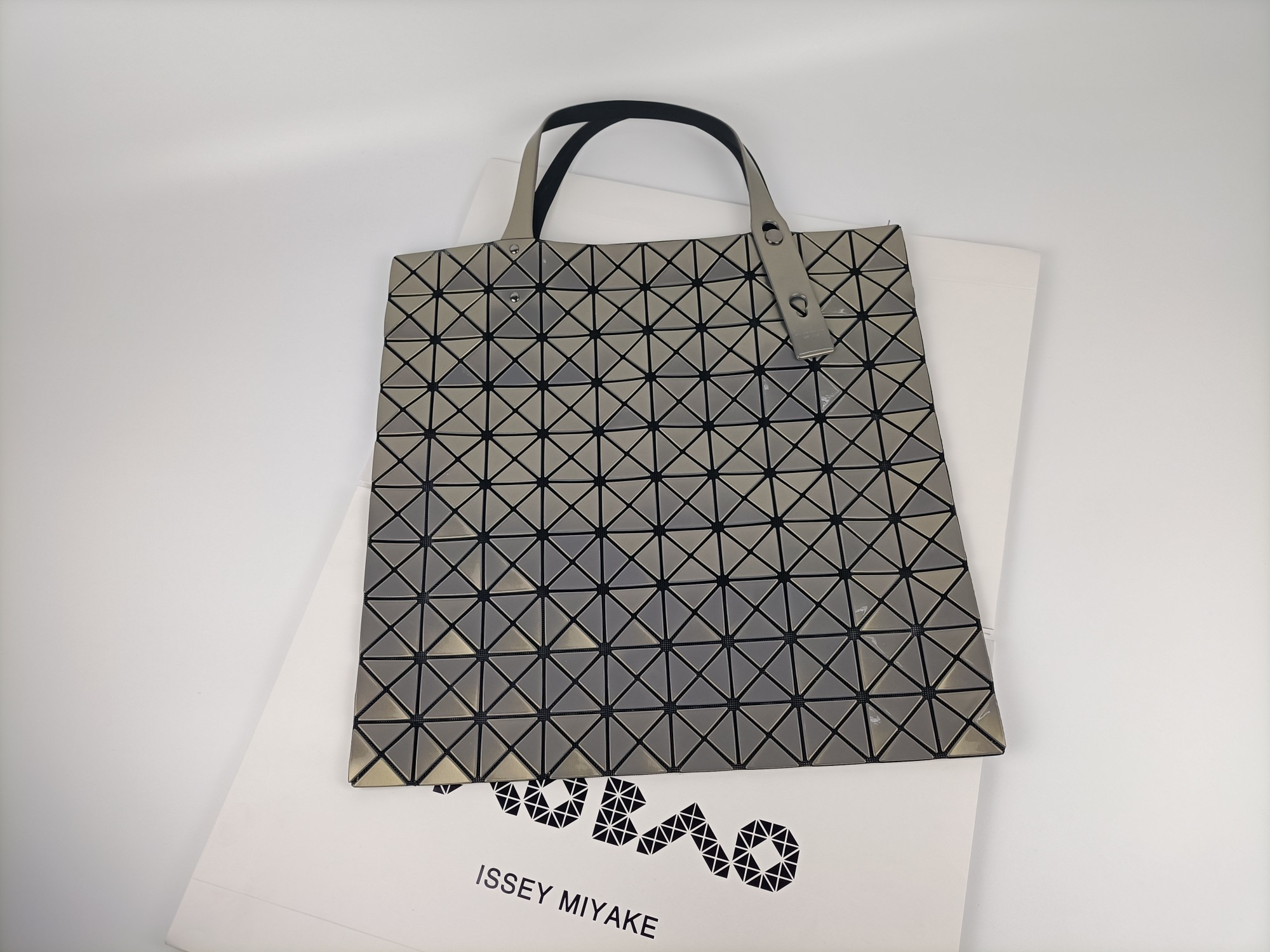 Issey Miyake 10x10 Grid Shoulder Handbag Tote Bag 40x40cm 4 a1608471243532 7277