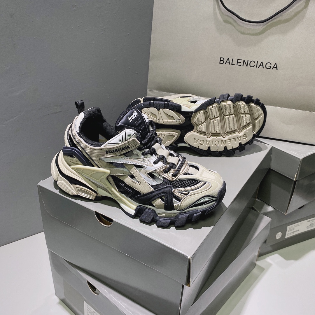 Balenciaga Chaussures De Sport Gris Unisexe Track