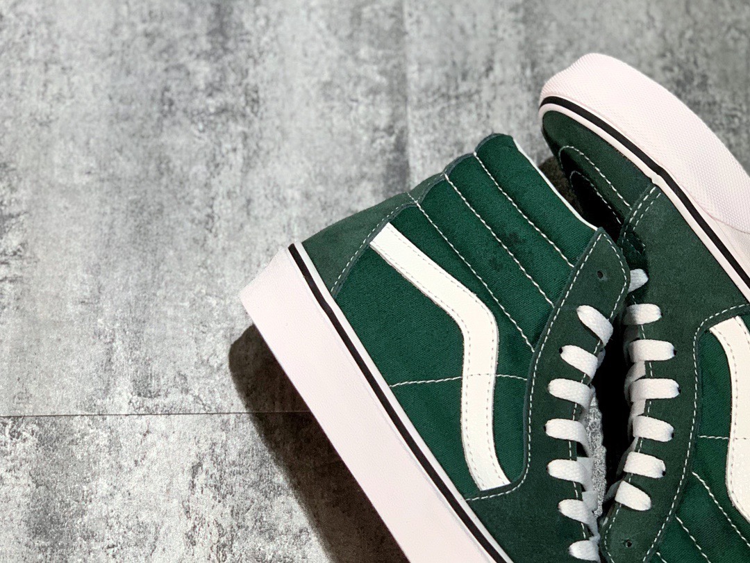 下调140 Vans SK8-Hi 经典系列 深绿色高帮